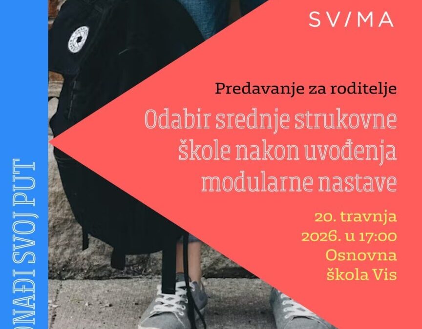 Predavanje za roditelje učenika OŠ Vis: Odabir srednje strukovne škole nakon uvođenja modularne nastave